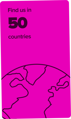 Find us in 50 countries